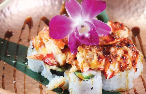 Baked Lobster on California Roll at grand canal shoppes