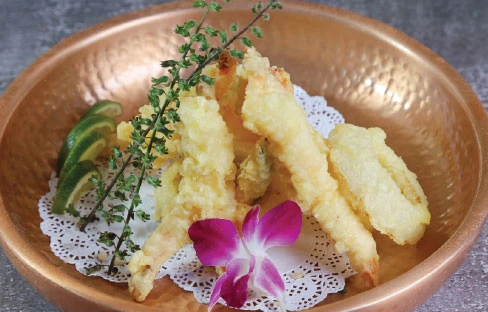 japanese tempura fried shrimp vegetables kamu vegas