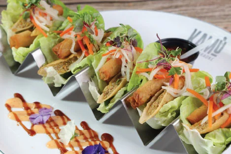 pork eggroll lettuce wrap taco palazzo restaurants